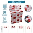 thumbnail image 6 of Red Roses Table Runner - 120 Inch Long Valentine's Day Flowers Love Stripes Pink Cotton and Linen Blended Dress Scarves Farmhouse Table Runner for Kitchen Dining, Coffee Table, 13" x 120", 6 of 8