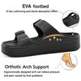 thumbnail image 4 of Ecetana Womens Slides Sandals Adjustable Double Buckle House Slides EVA Non-Slip Sandals, 4 of 7