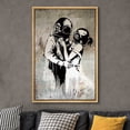 thumbnail image 3 of wall26 Framed Canvas Print Wall Art Banksy British Artist Deep Sea Diver Lovers Spray Paint Graffiti &amp; Street Art Urban Illustration Modern Art Boho for Living Room, Bedroom, Office - 24"x36, 3 of 5