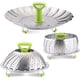 thumbnail image 1 of Cesta de vapor para verduras, cesta de vapor plegable de acero inoxidable para cocinar pescado y marisco, ampliable para adaptarse a ollas de varios tamaños (5,1" a 9" 7,1" a 11") Adepaton WMXL-156-1, 1 of 8