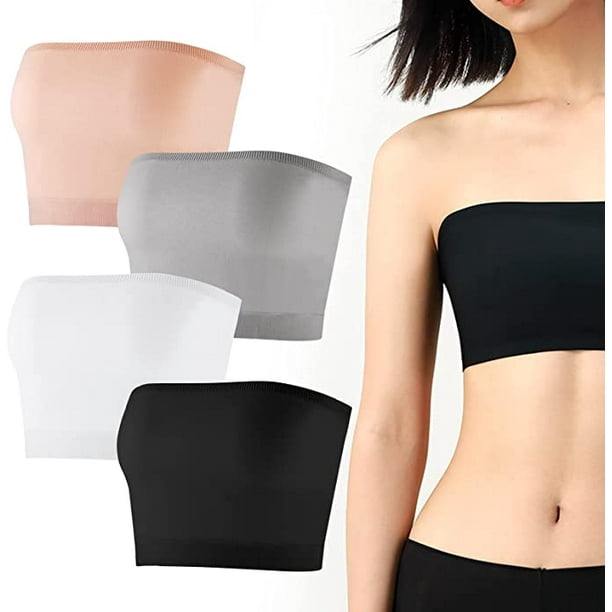 Strapless Bra Seamless Exquisite Underwear Stretchy Appearance Stretchy  Non-Padded Tube Top Bras Good Elasticity Adjustable Lightweight  Underclothes Women S-M 
