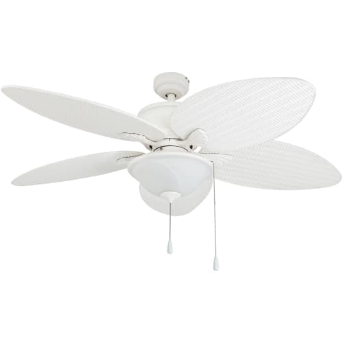 Prominence Home Celana 52" Tropical Indoor/Outdoor Ceiling Fan with 5 Blades, Bowl Light Kit, Pull Chains & Reverse Airflow