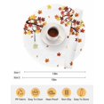 thumbnail image 6 of 13 Inch Round Placemats Set of 6, Thanksgiving Non Slip Heat Insulation PP Table Mats, Fall Maple Lea Farmhouse Autumn Washable Place Mats for Kitchen Dining Party Table Decor, 6 of 7
