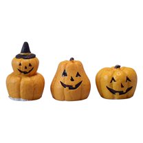 HCTSHG 3PCS Halloween Miniature Ornament, Mini Figurines Ornaments Set, Small Resin Miniature Pumpkin Ghost Accessories Decorations for Halloween Party