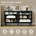 thumbnail image 3 of GIKPAL Black Dresser with 6 Drawer Set of 2, Modern Chest of Double Drawers Dressers, Wood Boho Fluted Storage Cabinet with Metal Handles, for Living Room, 3 of 10