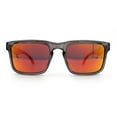 thumbnail image 5 of Premium Kush Polarized Rectangle Sport Horn Rim Sunglasses Slate - Orange Mirror, 5 of 8