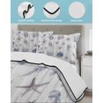 thumbnail image 4 of Vintage Coastal Full Size Down Alternative Comforter,Lightweight Comforter Quilt Bedding Set with Pillow Shams Nautical Summer Beach Sea Turtle Starfish All Seasons Bed Comforter Duvet Insert 78"x90", 4 of 7