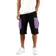 thumbnail image 2 of GrmtClth Mens Cargo Shorts Relaxed Fit Camo Shorts Below Knee Elastic Waist Workout Shorts Work Big and Tall Athletic Shorts with Multi Pocket Purple XL, 2 of 5