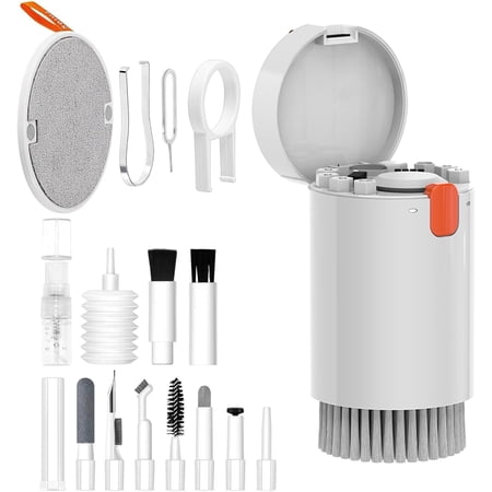 20-in-1 Laptop Screen Keyboard Cleaning kit, Cell Phone Cleaning Kit, Electronics Cleaning Kit for Mobile Phones, Tablets, Computers, Computer Monitors, TV Camera Lense（White）