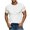 White, variant on Cmfcve Round Neck T-shirts for Men Elastic Breathable Tee Tops Short Sleeve Pullover Sports T-shirt