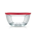 thumbnail image 3 of JoyFul 4 Glass Mixing Bowls With Lids - Red, 3 of 6