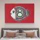 thumbnail image 4 of Póster de lienzo de mosaico de peces con número de casa ocho, decoración de dormitorio, paisaje deportivo, decoración de oficina, regalo, estilo marco, 16 x 24 pulgadas (40 x 60 cm), 4 of 8