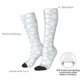 thumbnail image 5 of Bingfone Compression Socks for Women and Men Long Socks for Running Athletic Cycling Nurse-Rabbit And Star, 5 of 8