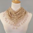 thumbnail image 3 of Babysbule Scarf for Women Women Lace Tassel Rose Floral Hollow Scarf Shawl Lady Wraps Scarves, 3 of 3