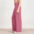 thumbnail image 5 of Stretchy High Waisted Pleated Yoga Pants For Women Wide Leg Loose Pull On Comfy Casual Work Pant, 5 of 7