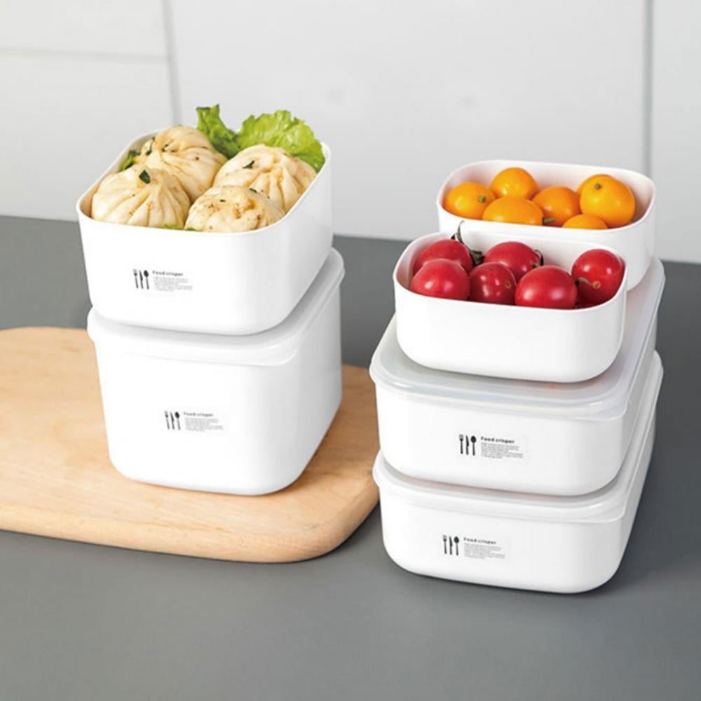 GOODLY Refrigerator Organizer Bins Divided Food Storage Containers with