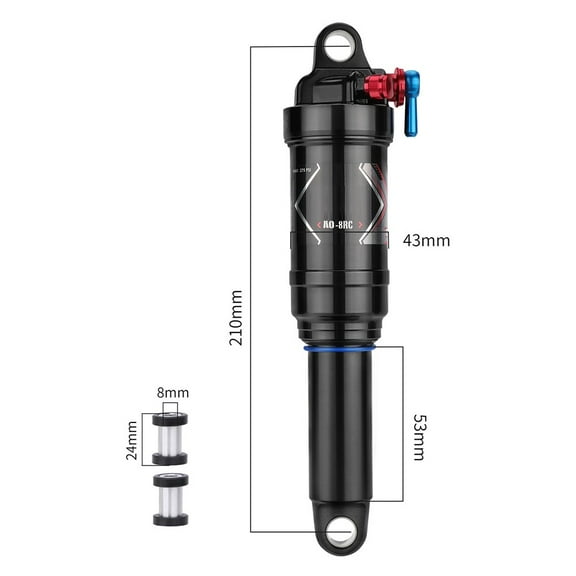 AO8RC bike air Shock Absorber 165/190/200/210mm Soft Tail Mountain Bike