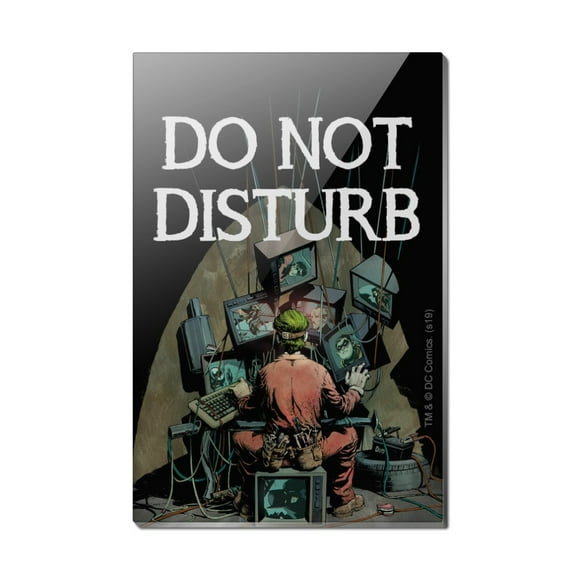Batman Do Not Disturb the Joker Rectangle Acrylic Fridge Refrigerator Magnet
