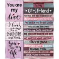 thumbnail image 2 of LHSHID to My Girlfriend Blanket Romantic I Love You Blessing Sweet Gifts for Birthday Anniversary Valentines Christmas Thanksgiving Adorable Warm Soft Cozy Fuzzy Lightweight Throw Blankets 30"x40", 2 of 5