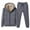 Gray, variant on VBTAPA Men's Tracksuits Sherpa Lined Full Zip Hooded Jacket Fleece Jogger Pants Winter Warm Sweatsuits Sets Black XXXXXL