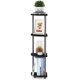 thumbnail image 4 of 5 Tier Corner Display Rack Multipurpose Shelving Unit, Dark Cherry/Black, 4 of 7