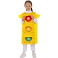 thumbnail image 5 of Kids Traffic Light Themed Dress Up Outfit, Yellow Sleeveless Traffic Signal Printed Tabard, School Activity Holiday Themed Pretend Play Wear, 5 of 6