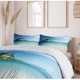 thumbnail image 6 of Ambesonne Beach Duvet Cover Sets, Tropic Island Scenery, 2-Queen, Blue Cream Green, 6 of 7