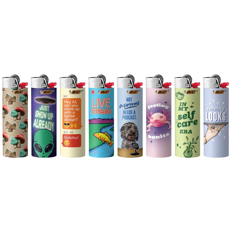 BIC, Lighters, Special Edition Rotating Trends Series, Set of 8