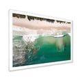 thumbnail image 2 of Designart "Aerial View Green Waves I" Coastal Framed Wall Art Decor - Coastal Green Coastal Beach Living Room Framed Canvas Art, 2 of 6