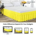 thumbnail image 5 of CCNY 24" Inch Drop Wrap Around Bed Skirt Family XL Size 100% Microfiber Made Yellow Color, 5 of 6