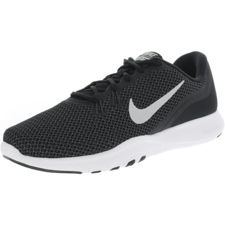 Nike Women's Flex Trainer 7 Black / Metallic Silver Ankle-High Fabric Running Shoe - 6.5M