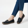 thumbnail image 6 of Ecetana Women's Leather Loafers Classic Slip-On Dress Flats Comfort Office Shoes, 6 of 8