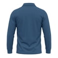 thumbnail image 4 of Trgacdwlo Mens Polo Shirt Breathable Long Sleeve Shirts for Men Quick Dry Sun Protection Golf Polo Shirts for Men with Pocket Dark Blue S, 4 of 9