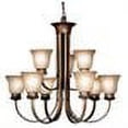 thumbnail image 3 of Woodbridge Lighting Dresden 9-light Steel Metal Chandelier in Bronze, 3 of 3