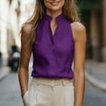 thumbnail image 6 of Admvng Women's Linen Tank Tops Summer Business Casual Blouses Sleeveless Work Shirts, 6 of 9