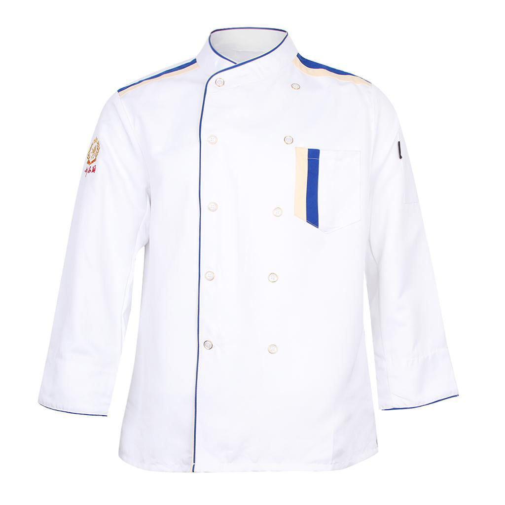 Chef Cook Baker Waiter Double-breasted Coat Jacket Uniform Apparel Wearable 