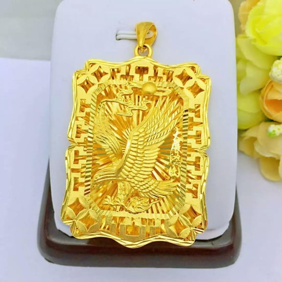 K-KED Cool 24K Yellow Gold Plated Realize One's Ambition Men's Pendant For Necklace