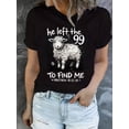 thumbnail image 2 of 【New Arrival】He Left The 99 To Find Me Lamb Matthew 18:12-14 Christian Graphic T-Shirt, Women Faith Casual Short Sleeve Tee, 2 of 9