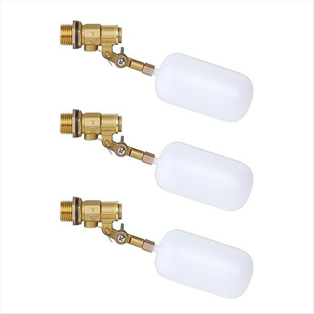 Válvula de Flotador de 1/2 Pulgada, Válvula de Flotador de Agua para Llenado Automático de de Válvula de Flotador de Estanque, para Tanques de Ganado, Acuarios (3 Piezas)