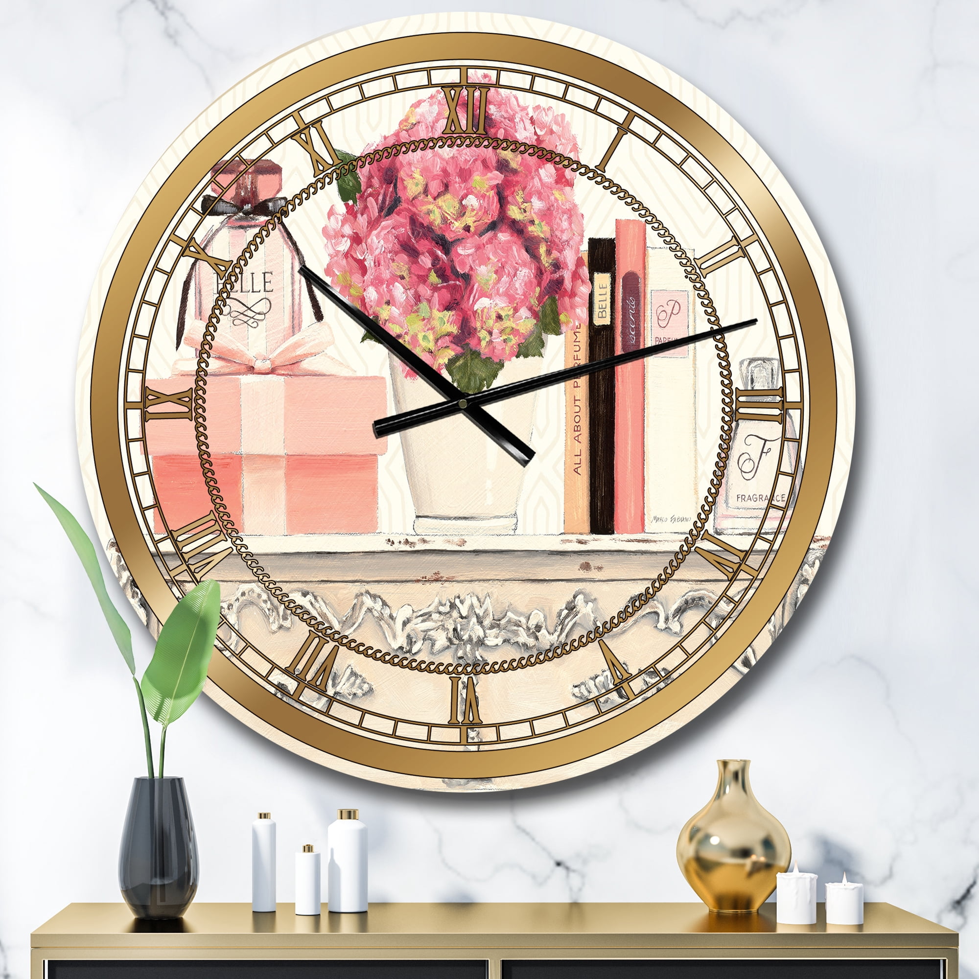 Designart 'Chic Galm Closet IV' Glam wall clock