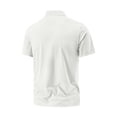 thumbnail image 4 of GrmtClth Men's Quarter Zip Athletic Shirt Short Sleeve Raglan Sleeve Performance Top Quick-Dry Gym Running Sports Activities T-Shirt White 3XL, 4 of 4
