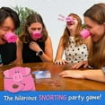 thumbnail image 3 of Snort Funny: The Oinkcredible You Laugh You Lose Party Game | 150 Challenge Cards, 5 Pig Snouts & Mud Tokens | Family & Friend Game for Ages 8+, 4-8 P, 3 of 5