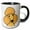 Black/White, variant on 3drose, Funny Cute Cream or Apricot Miniature Toy Poodle Puppy Dog Face, 15oz Mug