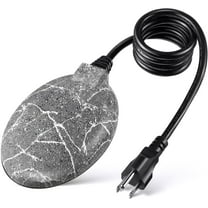 Upgrade 60W Bird Bath Heater for Outdoor Winter - Thermostatically Controlled Pond Deicer with Auto Shut Off, Frosted Gray Birdbath Water Heater for Patio & Lawn (1 Pack)