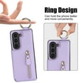 thumbnail image 6 of Feishell for Samsung Galaxy Z Fold4 Zipper Wallet Case, Premium Lychee Texture PU Leather Double Magnetic Clasp Flip Kickstand Credit Card Slots Shockproof Portable Metal Ring Phone Case,Purple, 6 of 8