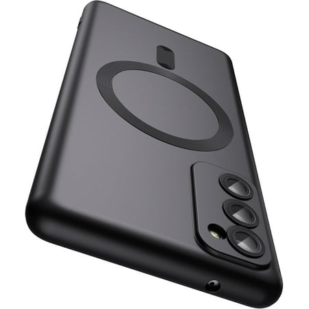 Magnetic for Samsung Galaxy S20 FE 5G Case 【Compatible with MagSafe】【Built-in Camera Lens Protector】 Slim Soft TPU ShockProof Phone Case (Black)