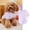 Purple, variant on All Seasons Dog Blouse Plush Pet Apparel Two-Legged Shirt for 2-16 Lbs Solid Color Pullover and Vest for Outdoor Travel, Pink Size S