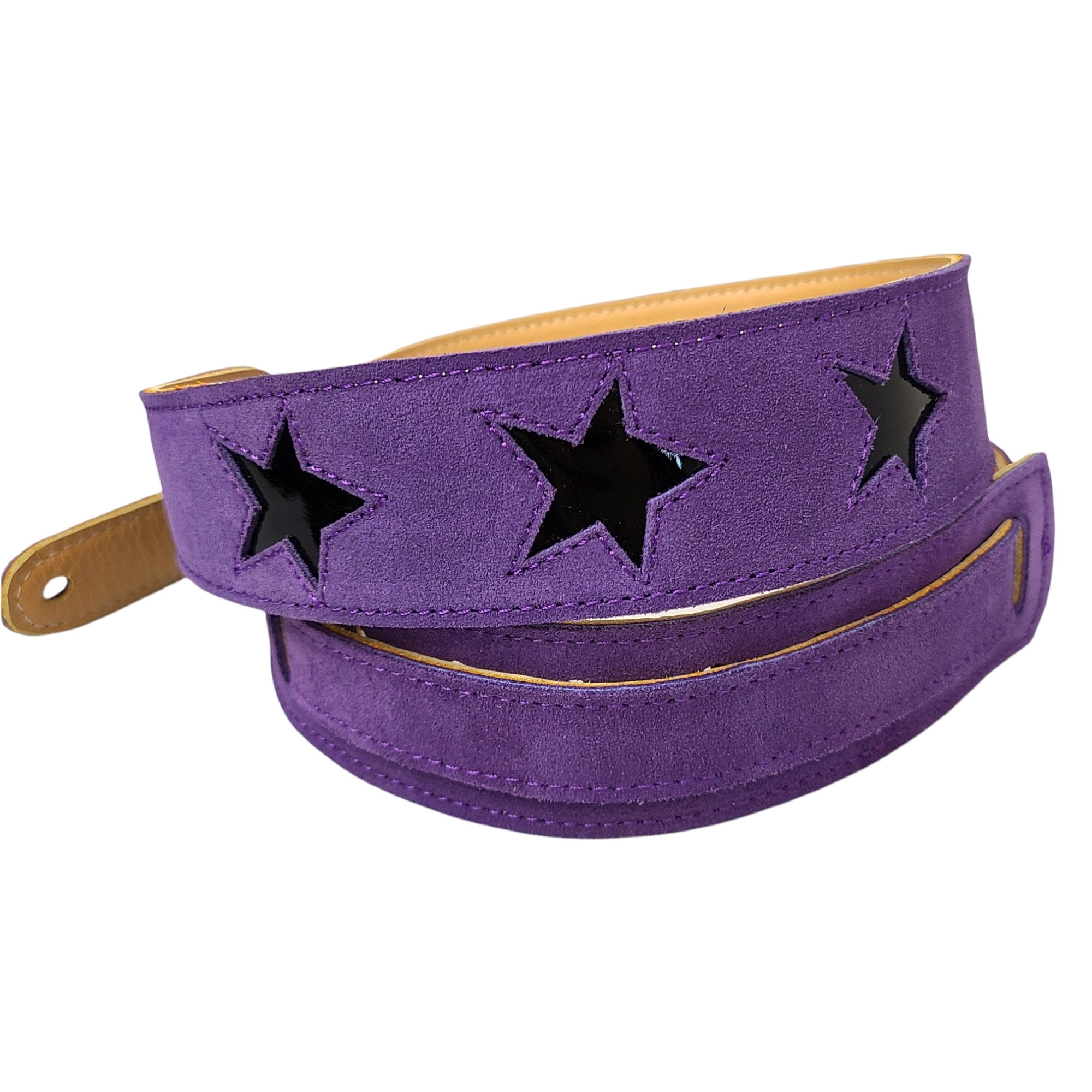 Henry Heller Star Series Suede Guitar Strap Purple