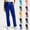 #03 Blue, variant on Womens 4-Way Stretch Scrub Pants Drawstring Mid Rise Straight Leg Nursing Trousers Soft Breathable Functional Side Pockets Healthcare Casual Bottoms,L,#03 Turquoise