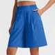 thumbnail image 1 of mfyjkho Pantalones Cortos De Gimnasio, Pantalones Largos De Moda Para Mujer, De Color Liso, Con Bolsillos, Cintura Elástica, Botones Y Cremallera. Pantalones Cortos Para Mujer S, 1 of 8